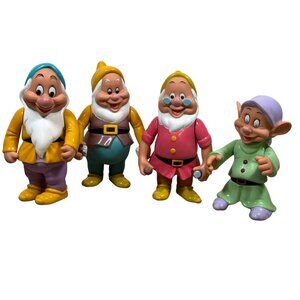 Vintage Disney Snow White and the Seven Dwarves Posable Figurines
